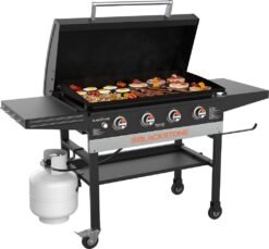 Patio 36in Cart Griddle W/Hood-Black